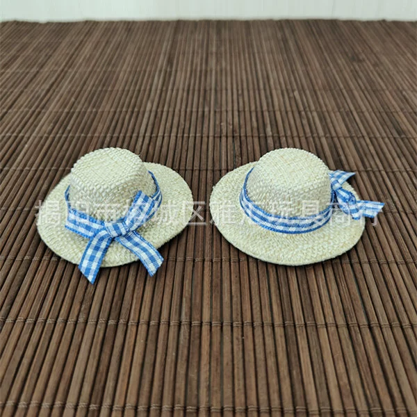 30 см кукла шляпа тканая соломенная шляпа стекаются соломенная шляпа лук шляпа
