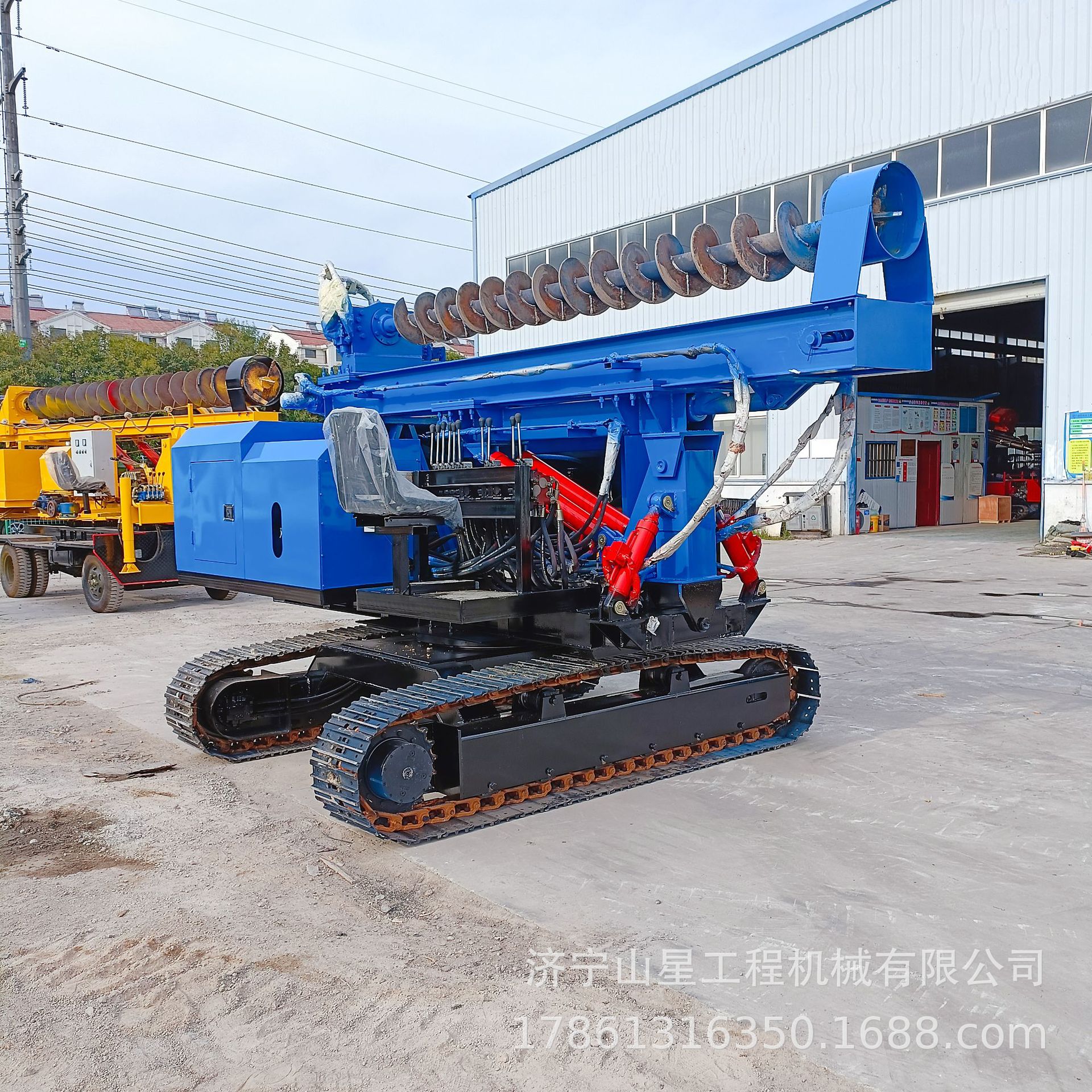 岩石层 土层螺旋钻孔机 建筑地基打桩机 民房引孔钻机