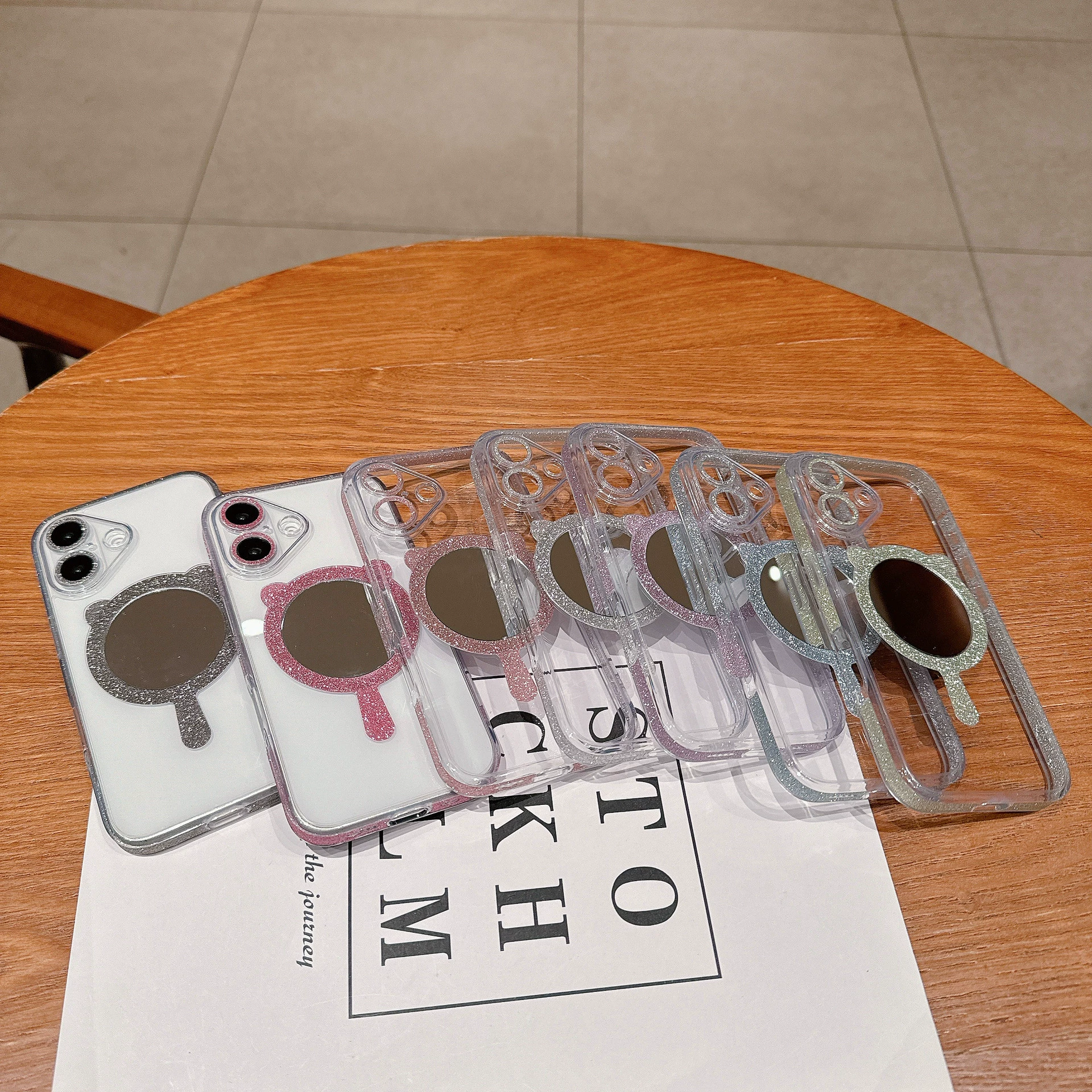 Применимо 16promax блеска зеркало магнитный всасывающий чехол для телефона Apple 15 все включено объектив мобильный телефон чехол для защиты от падения