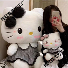 新款高品质/暗黑玩偶毛绒玩具蝴蝶结凯蒂猫/可爱公仔送女生日礼物