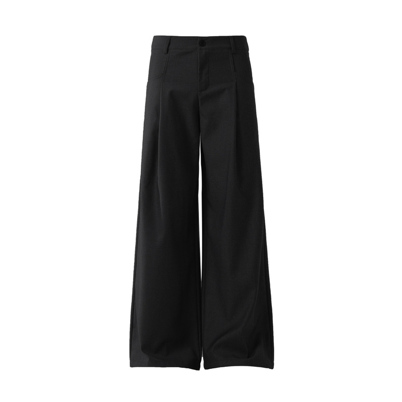 Wk180 American High Street Style Unisex Fashion High-End Deconstructed Design Men's Loose Flared Drapey Trousers Wk180 American High Street Style Unisex Fashion High-End Deconstructed Design Men's Loose Flared Drapey Trousers