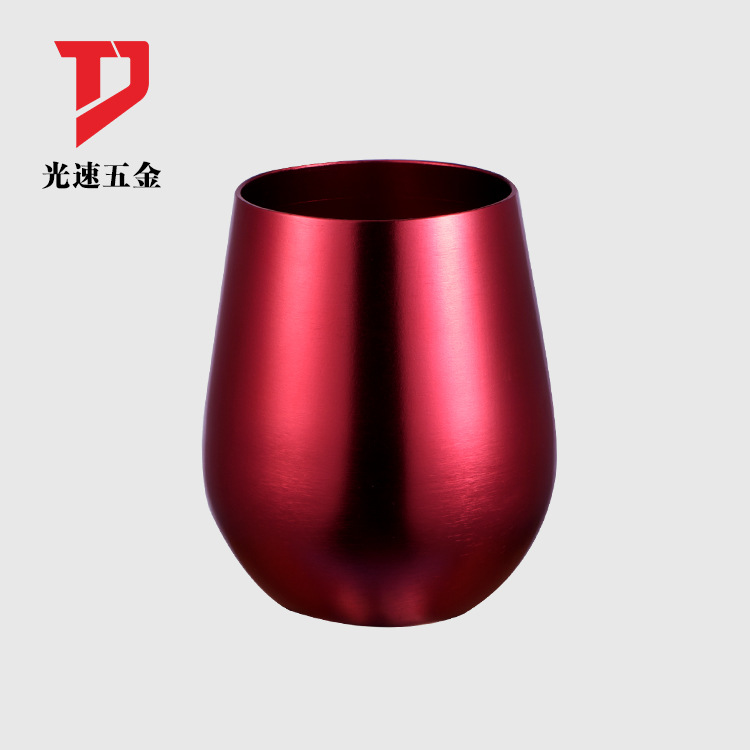 Metal de aluminio de una sola capa de vidrio de cerveza tipo de huevo tipo de tambor taza de agua copa de cóctel taza de La Boca copa de bebida fría copa de vino taza de aluminio