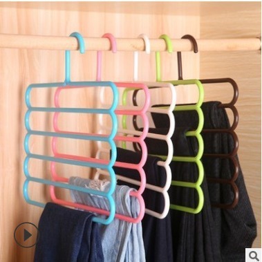 Percha para pantalones de cinco capas