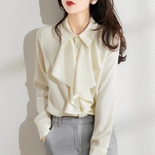 简茶定染四季可穿柜上经典松弛感打底衫韩版t恤满分百搭翻A领衬衫