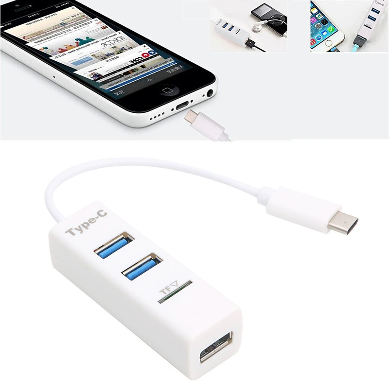Многофункциональный считыватель карт+3 порта USB концентратор USB combo сTF слотом быстродействующая передача Type-C хаб