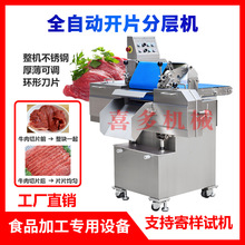 全自動化商用鮮肉牛肉水平開片機雞胸肉豬肉羊肉刨片分片切肉片機