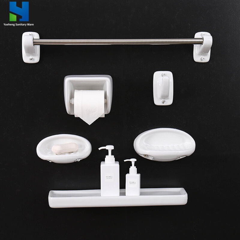 Foreign Trade Hotel Supplies Bathroom Bathroom Sets Ceramic Soap Dish Towel Rack Pendant Bathroom Sets
