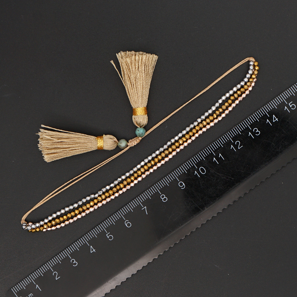 Fashion Simple Bohemian Style Shell Multi-Layer Golden Beaded Bracelet