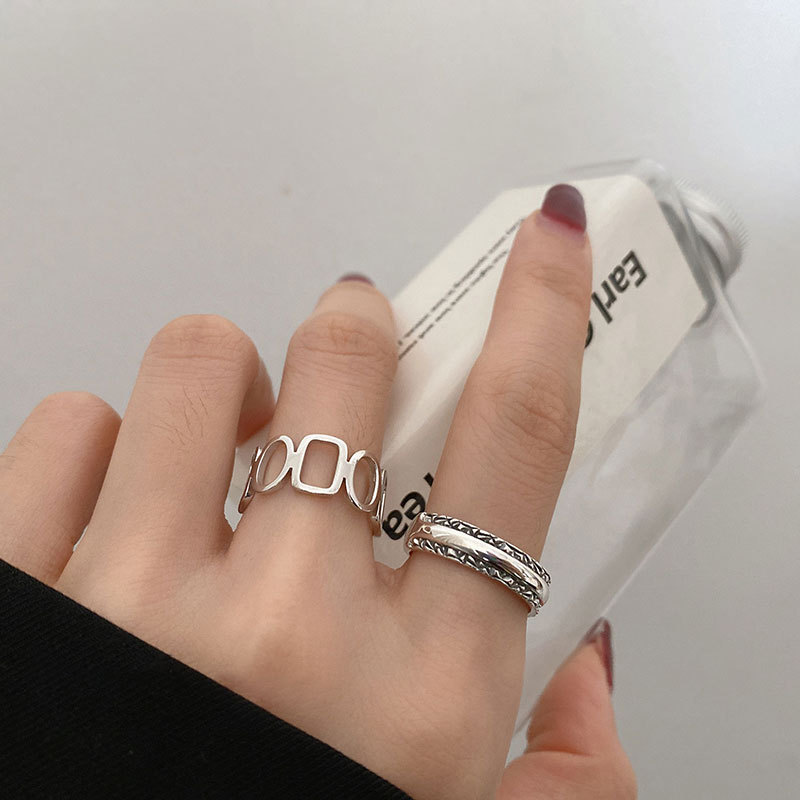 Fashion Geometric Silver Plated Womenu0027S Open Ring 1 Piece