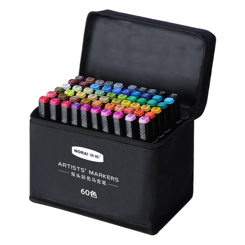 Special Marker Pens for Anime Illustrations, Oil-Based Dual-Tip Drawing Pens for Elementary School Students, Non-Fading Color Pens Wholesale