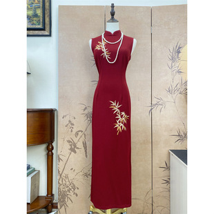 8650 Jinzhu New Chinese Style Autumn and Winter Thick Stretch Positioning Flower Cheongsam