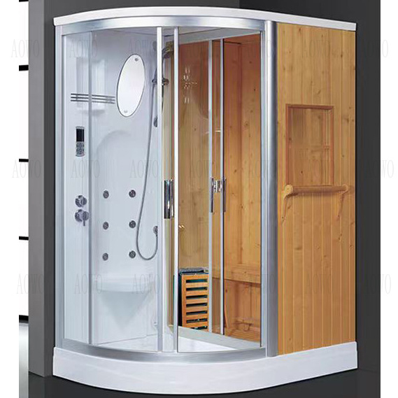 Sauna de vapor húmedo de ducha integral separación seca húmeda no estándar multifuncional de tecia seca húmeda sala de vapor húmeda