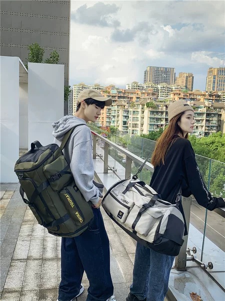 Travel Bag, Large-Capacity Business Trip Luggage Bag for Men and Women, Dry and Wet Separation Sports and Fitness Bag, Multi-Purpose Single and Double Shoulder Moving Bag