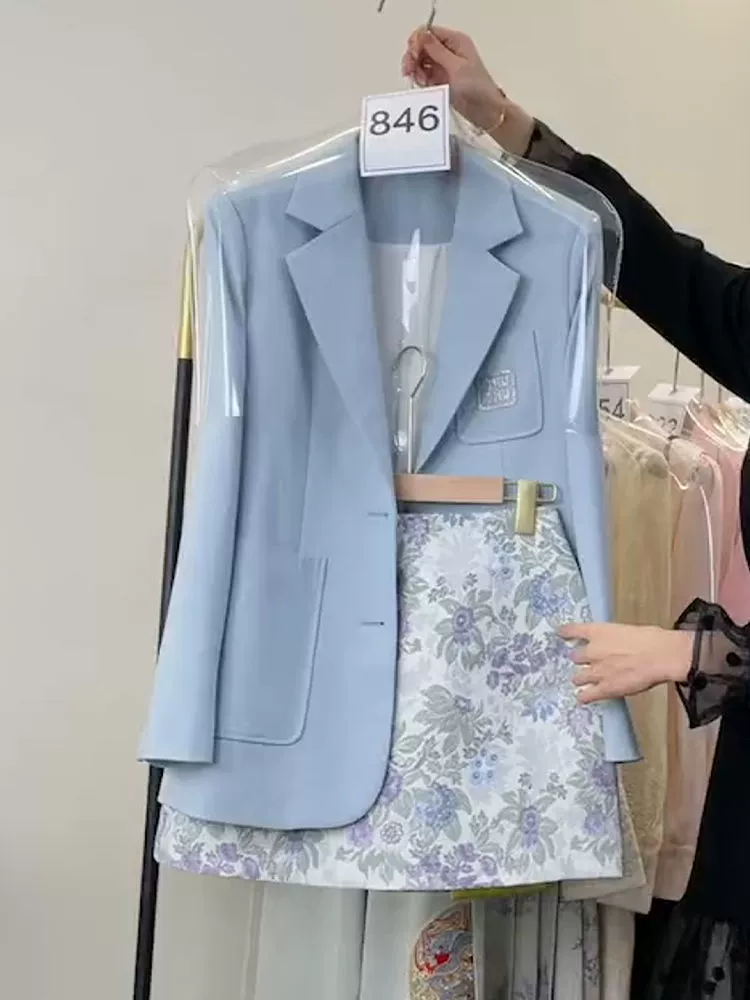 Мини-юбка, комплект, костюм, интернет-знаменитость, стиль Chanel, floral принт