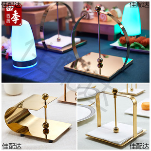 Stainless steel napkin press holder press square tissue holder tray golden creative restaurant hotel European style