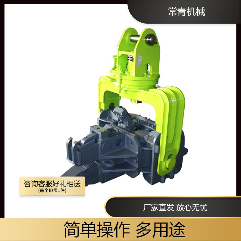 常青机械挖机属具打桩机 液压地基防汛桥梁护栏波形装载式打桩机