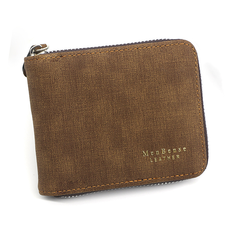 Cartera para hombre de PU con cremallera