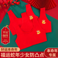 红色内衣内裤本命年女蛇12岁女童内衣发育期10一14岁少女文胸棉