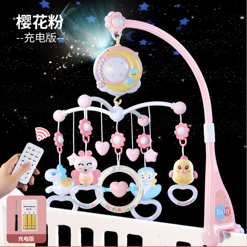 baby 0-1 Bed bell Toys remote control music rotate Projection Bedside bell Newborn gift Appease Bell