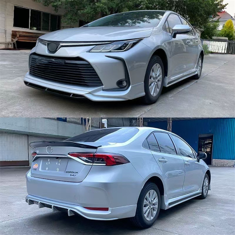 Suitable for 19-23 Corolla Models: Front Lip, Front Spoiler, Side Skirts, Rear Lip, Rear Spoiler, Lower Skirt, Black Warrior