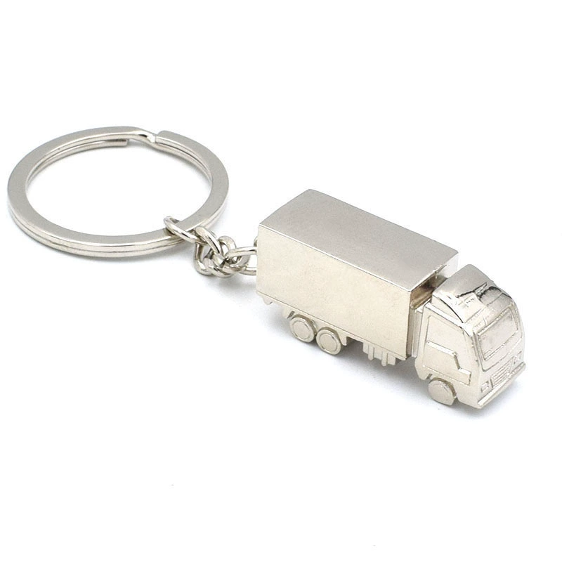 Creative truck, cartoon metal keychain