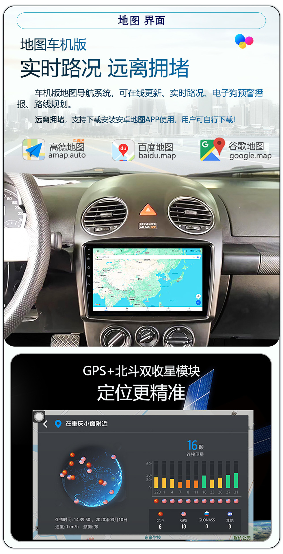 Hot-Selling 9/ 10inch Dingwei T100 Car Dvd Navigation Wireless Carplay High-Definition Gps Navigator