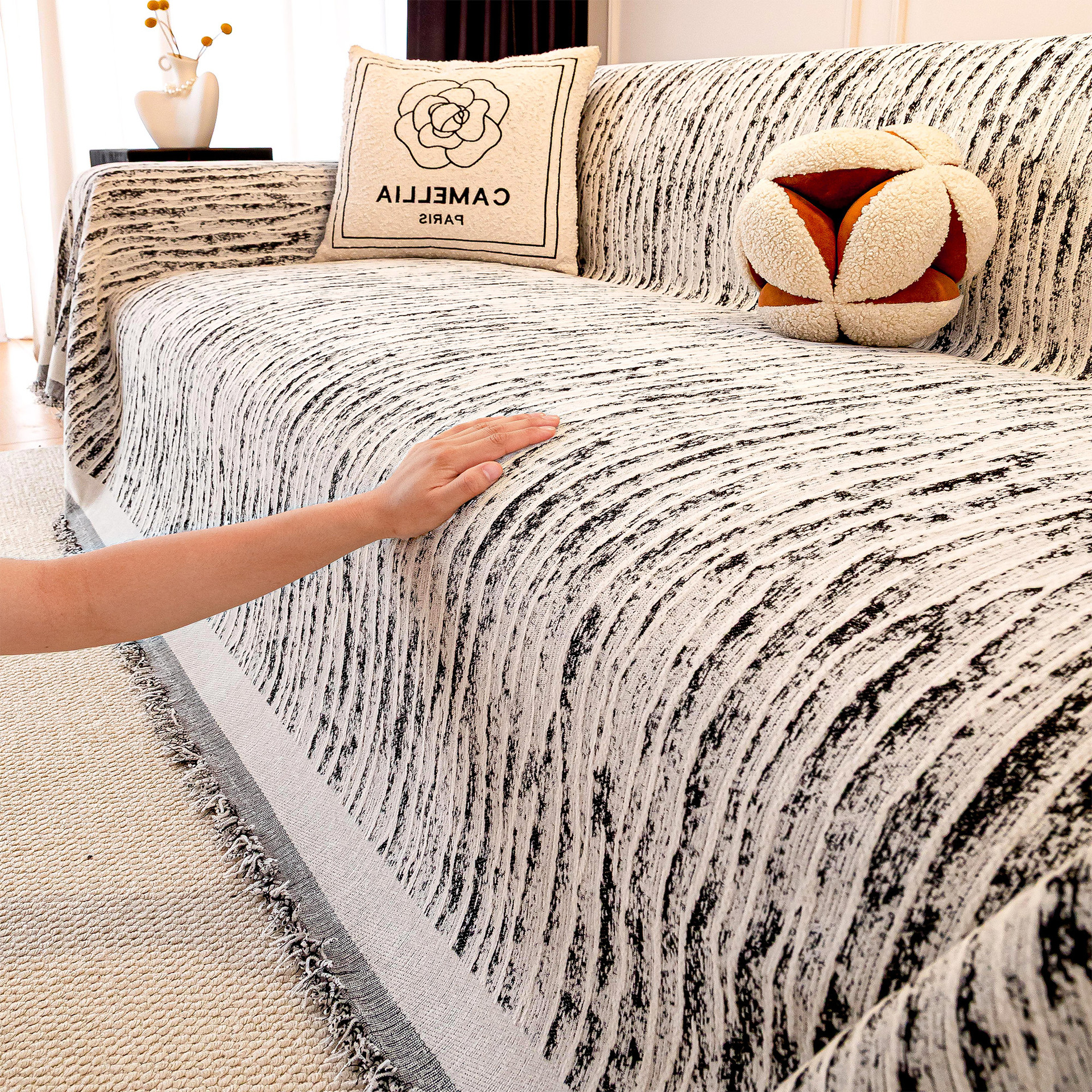 Cuatro estaciones sofá cubierta 2025, nuevo sofá toalla anti-gato agarra toda la cubierta fija antideslizante toda la cubierta otoño invierno