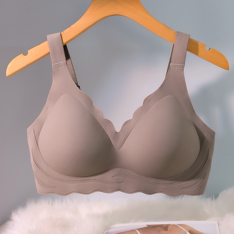 Seamless Intimates for Women in Summer, Thin, One-Piece, Beautiful Back, Large Size, One-Piece Fixed Cup, Big Breasts, Small Maternity Bra