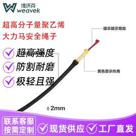 定制批发2mm大力马绳子现货销售高强拉绳高模耐磨防割挂绳首饰