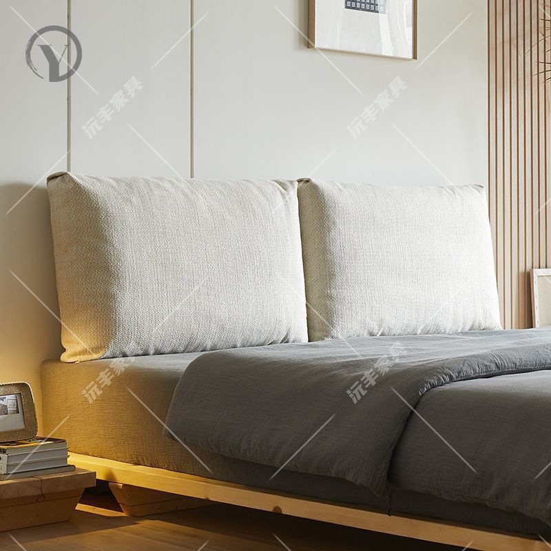羽绒大靠背床头软包日式诧寂风网红民宿无床头靠垫双人靠枕2天发
