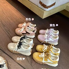 【グレープママ】ポップコーンデューティトレイン～6cm以内身長アップダブルシューレース厚底カジュアルシューズレディースデューティトレインシューズアガムシューズ