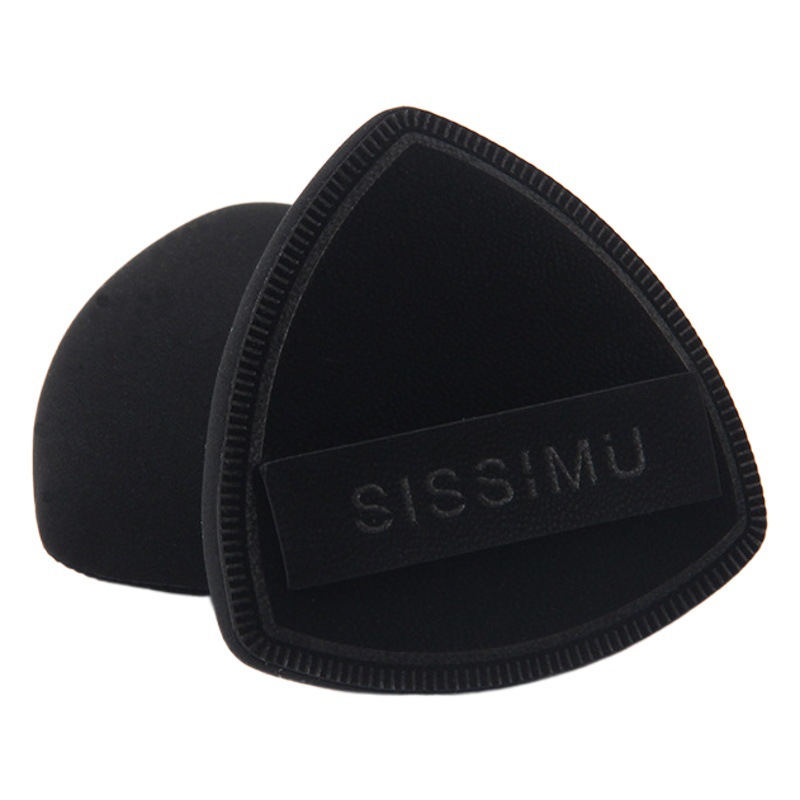 Puff de piña negra de alta calidad Esponja triangular Puff Base líquida Maquillaje especial Puff negro de doble cara seco y húmedo XL