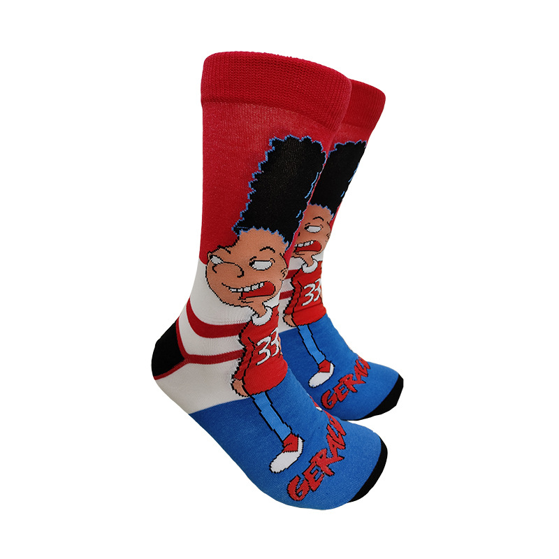 Calcetines de moda de dibujos animados de suministro de punto transfronterizo su Yu esponja bebé película hombres y mujeres calcetines de media pantorrilla