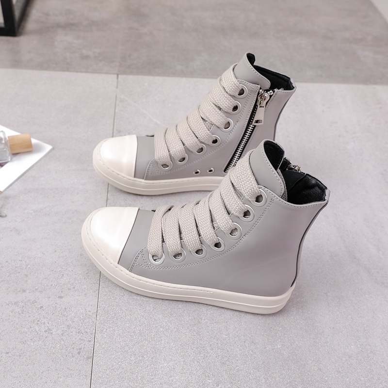 Cross border Foreign Trade High top Thick Laces Large Eyelets Unisex Couple Sneakers_voghion.com