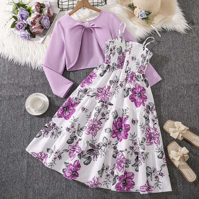 Blast niñas grandes trajes de comercio exterior ropa infantil primavera 2026 nuevo vestido de arnés dulce abrigo de manga larga al por mayor image 14