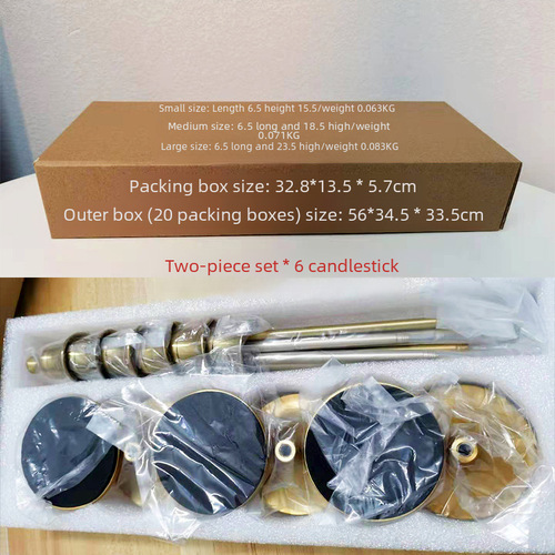 Creative Metal Nordic Style Candleholder Candlelight Dinner Vintage Iron Candle Stand Decor Gold Plated Wedding Candleholder