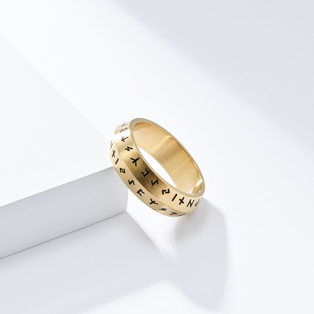 13g Weight Rings Classification 7, 8, 9 Ring Size 1 Piece Quantity Casual, Daily Occasion Titanium Steel Material Symbol Pattern Unisex Gender Polishing Design Hip-Hop Style Hip-Hop Symbol Titanium Steel Polishing Unisex Rings 2