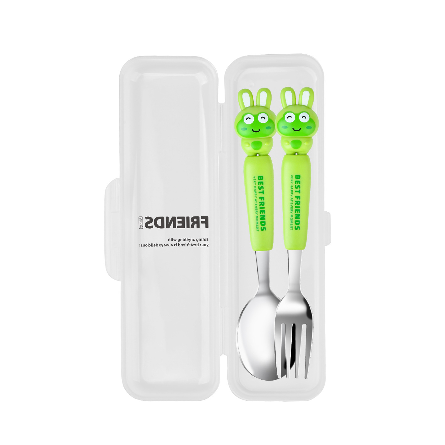 Inswind acero inoxidable DCS - 2068 - cs cubiertos infantiles ecológicos súper lindos cucharas de dibujos animados set ecológico de viaje