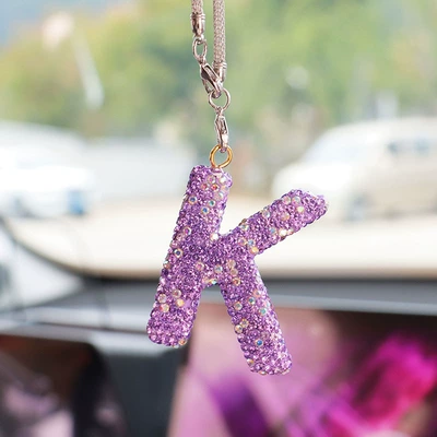 pendant pendant — Car hanging - k-letter-car-pendant-lotus-purple