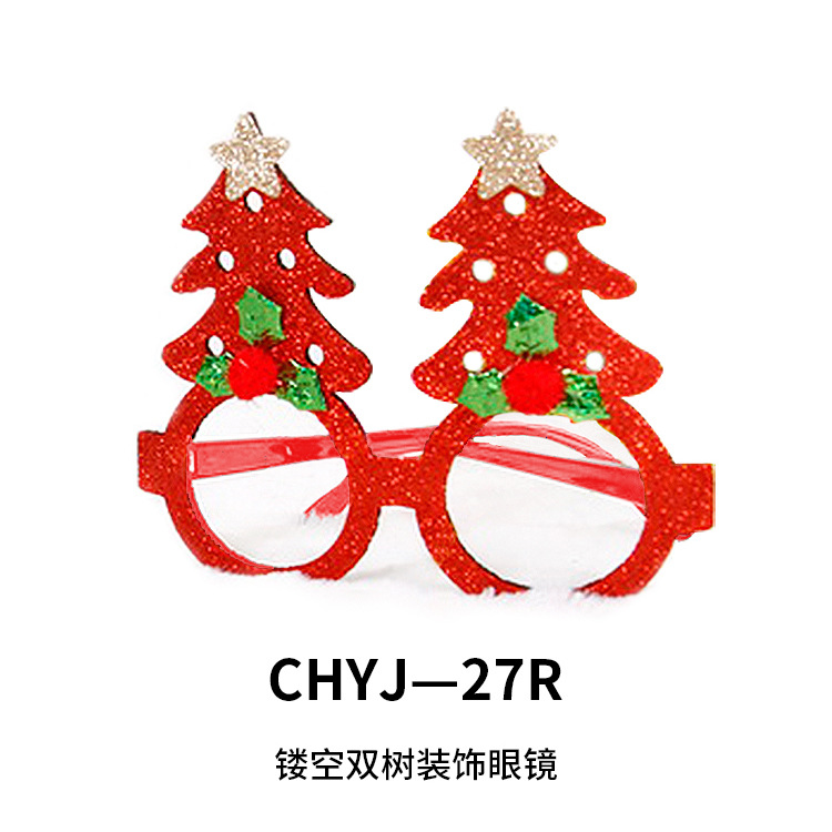 Explosiones transfronterizas de decoraciones de Navidad gafas para adultos niños regalos de Navidad festivos marcos de gafas al por mayor