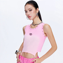 拓谷纯欲甜辣妹吊带背心女夏外穿内搭设计感渐变多巴胺无袖上衣女