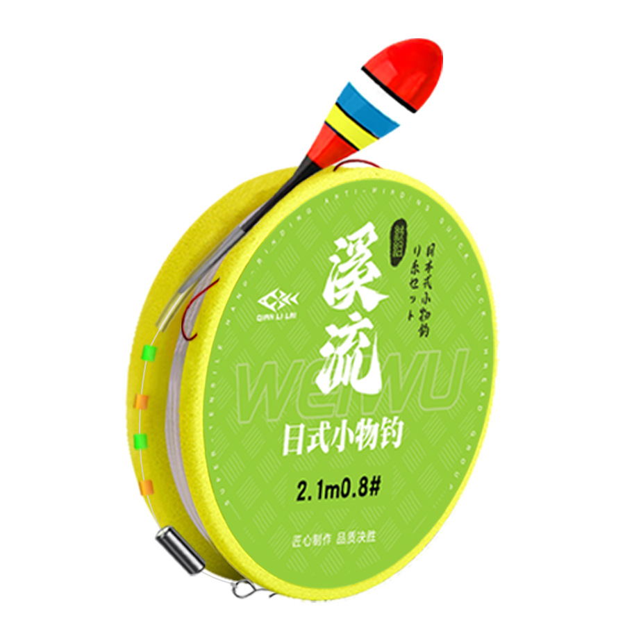 Chian carp Lai estilo japonés pequeño flotador de línea libre de ajuste conjunto de línea de línea de línea de micro peces de linas de zóx Akita de banda blanca