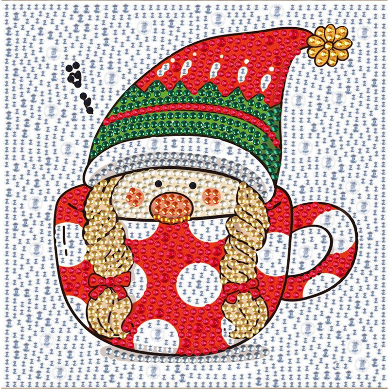 Diamante 5D dibujos animados transfronterizos para niños Papá Noel lindo muñeco de nieve DIY diamante pegatinas tamaño taladro