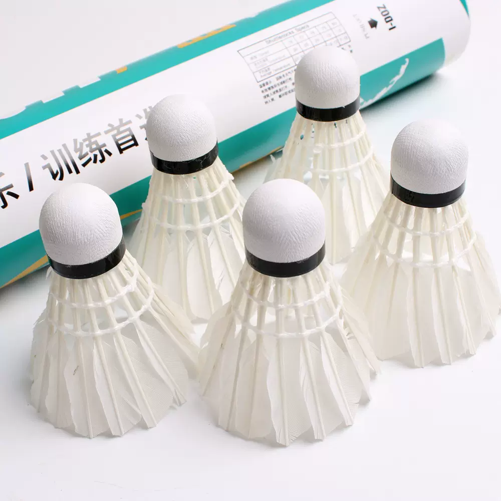 跨境热卖羽毛球全圆羽毛耐打稳定12个装室内室外训练球鸭毛羽毛球