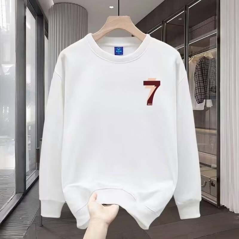 Abbigliamento maschile Felpa a maniche lunghe larga Felpa alla moda con scollo rotondo pesante alla moda Felpa casual da uomo_voghion.com