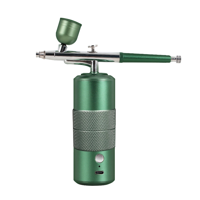 Pistola de pulverización de uñas de esmalte de uñas pegamento de alta presión spray pluma inyector de oxígeno hogar nano mini portátil aerosol pintura modelo tatuaje