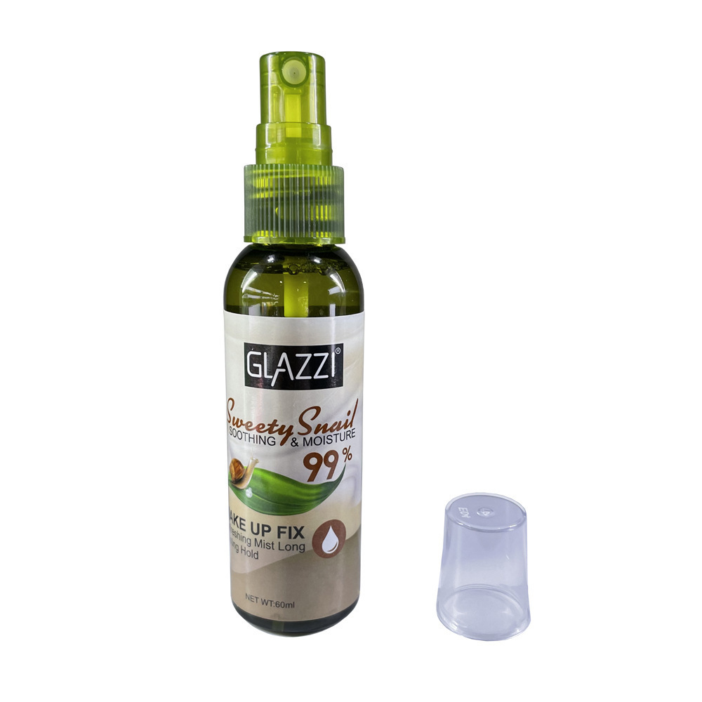GLAZZI nuevo spray de maquillaje refrescante maquillaje loción de maquillaje portátil 60ml hidratante duradera transparente transfronteriza
