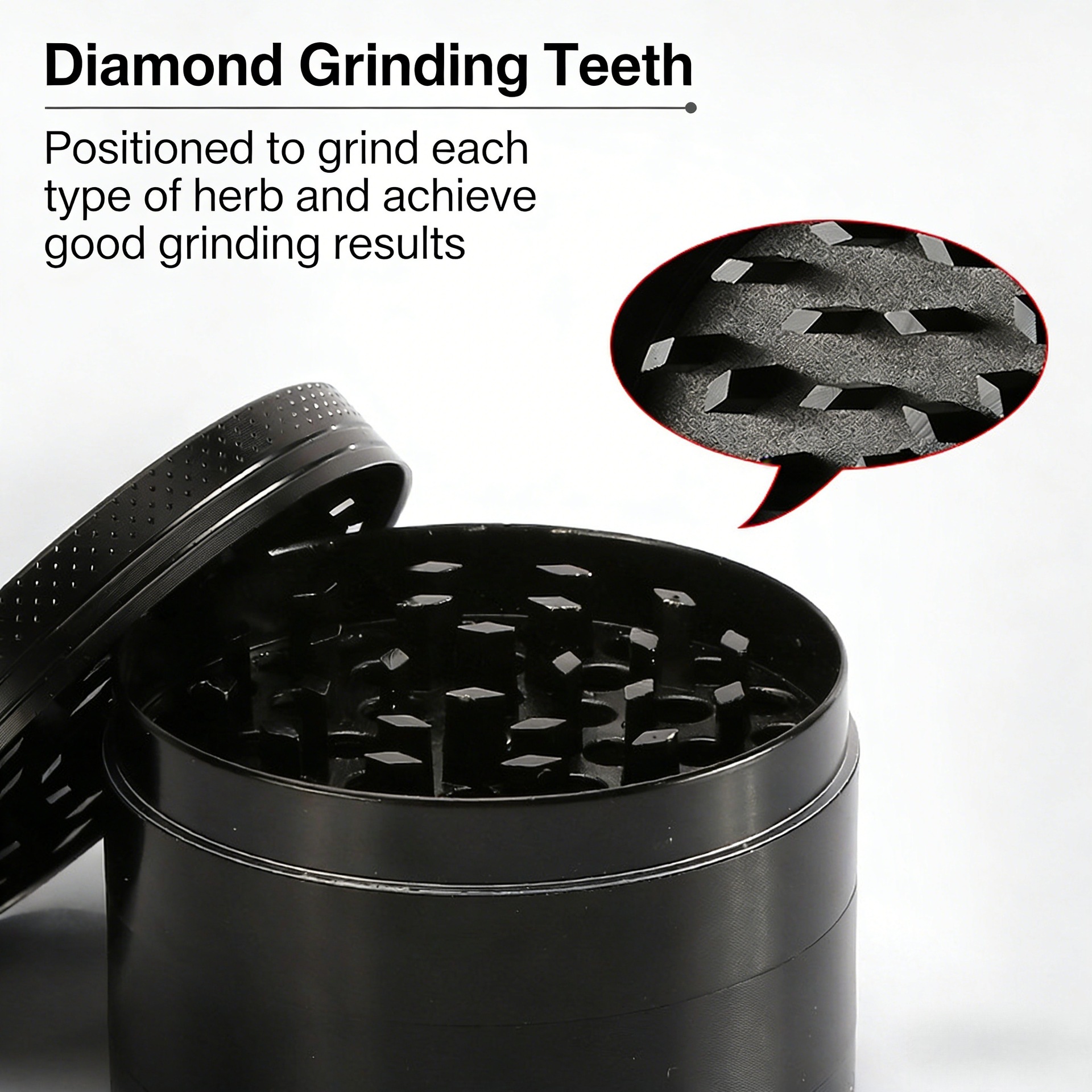 锌合金磨烟器跨境热销平板4层金属研磨可激光LOGO厂家直销grinder