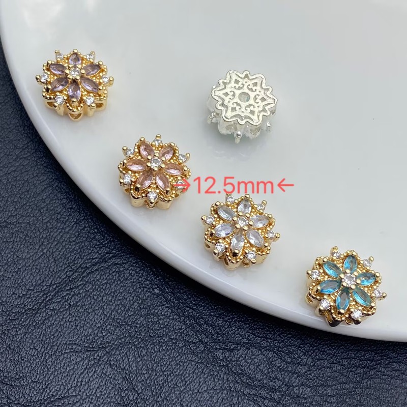 保色满钻芒星通孔魔盒穿珠手工水晶文玩手串手链DIY饰品配件串珠|undefined