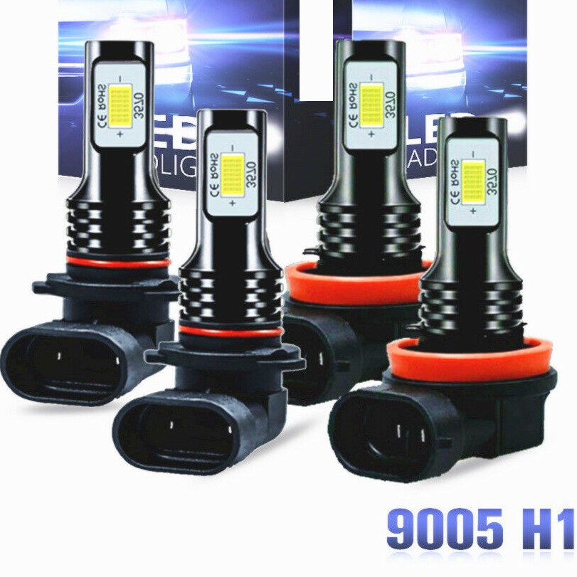 80W de alto brillo 3570 lámpara de automóvil 9005 lámpara de niebla de carcasa negra H11 / H8 conjunto de lámparas de automóvil transfronterizas